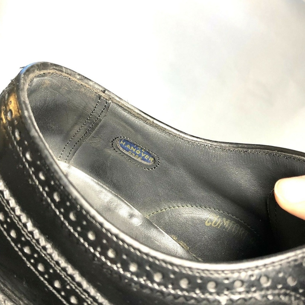 SOLD HANOVER All Leather Combination Black Shoes - Picture 6 of 8